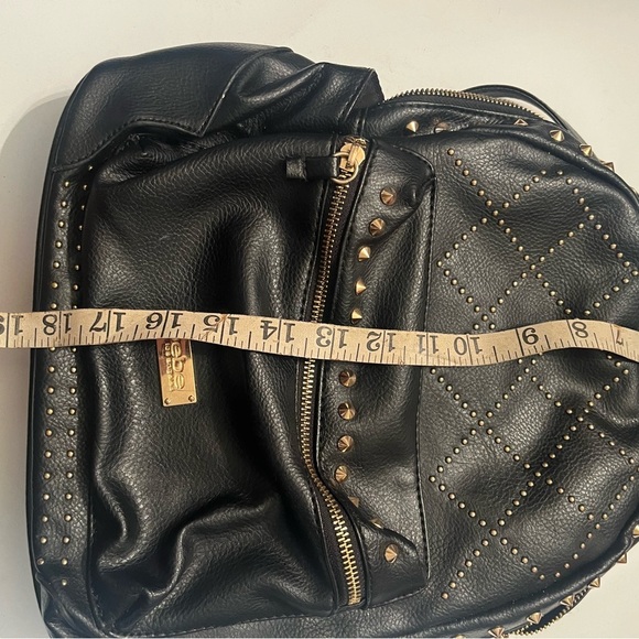 BEBE - Mini Faux Leather Backpack with gold studs - Picture 9 of 9